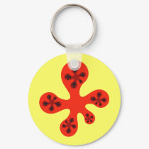Fractal Walker - Red keychains by 011art Fractal Walker - Red keychains