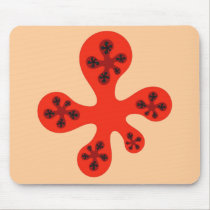 Fractal Walker - Red mousepads