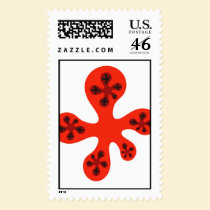 Fractal Walker - Red stamps