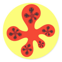 Fractal Walker - red stickers by 011art Fractal Walker - red stickers