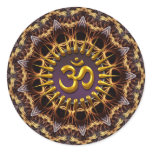 Fractal Weave Golden (Aum) Symbol Sticker