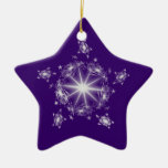 Fractal White Star Ornament