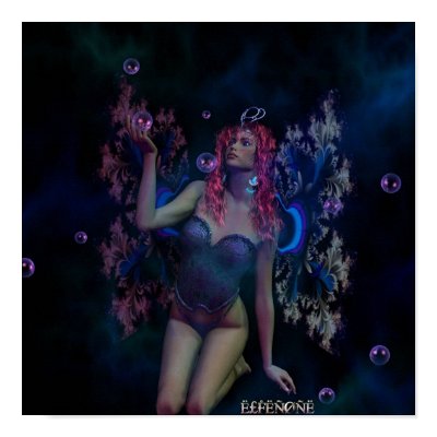 Fractal Winged Fae Print by Elfenone