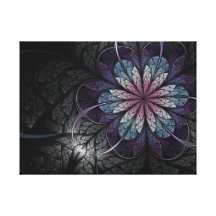 Fractal Wrapped Canvas: Flower of Melancholy Stretched Canvas Prints