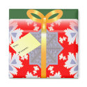 Fractal Wrapping Paper Christmas magnets
