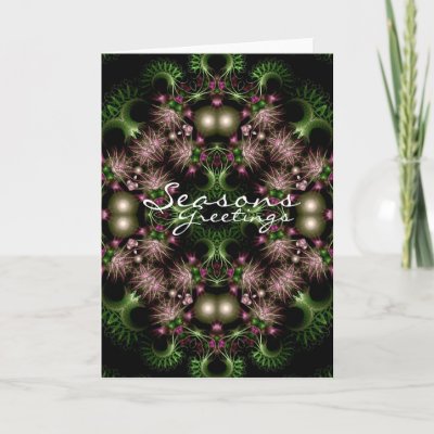 fractal wreath Card card