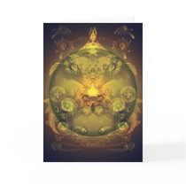 Fractal Xmas bauble cards