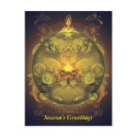 Fractal Xmas bauble postcards