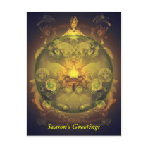 Fractal Xmas bauble postcards by fractalART Fractal Xmas bauble postcards
