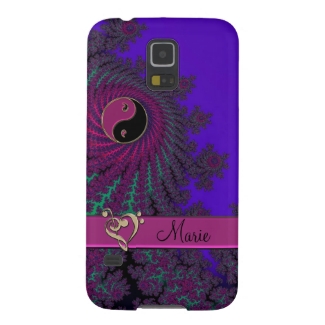 Fractal Yin-Yang Music Clef Heart Galaxy S5 Case