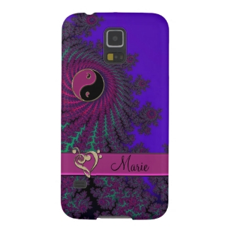 Fractal Yin-Yang Music Clef Heart Galaxy S5 Case