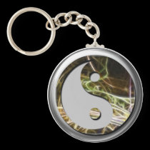 Fractal YingYang Keychain keychains