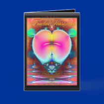 FractalHeart 3 Greeting Card Template by FractalFeast FractalHeart 3 Greeting Card Template