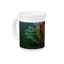 Fractalius Tree, Sky and River Drink Pitchers