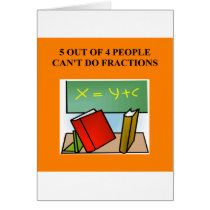 fraction math joke cards