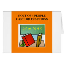 fraction math joke cards