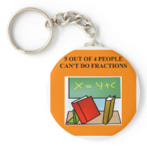 fraction math joke key chain