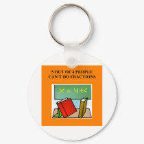 fraction math joke keychains