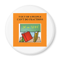 fraction math joke magnets