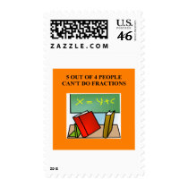 fraction math joke postage