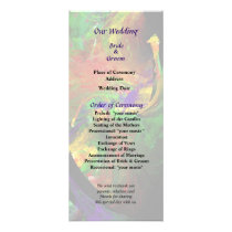 Fractrals - Peacock Wedding Program rack cards