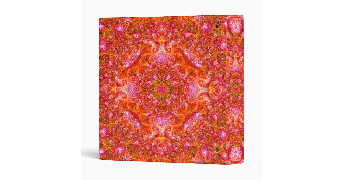 "Fractual Fresco" Mandala Binder Zazzle