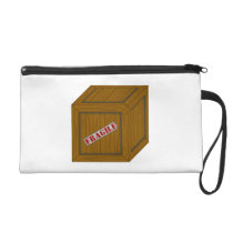 Fragile Box Wristlet Clutch