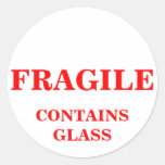 FRAGILE Contains Glass package shipping lab Sticker