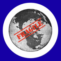 Fragile Earth stickers