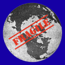 Fragile Earth stickers