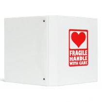 Fragile handle with care vinyl binders