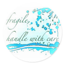 fragile handle with care large sticker
