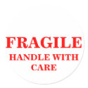FRAGILE HANDLE WITH CARE package shipping label stickers