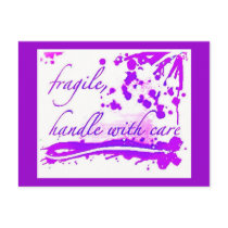 fragile handle with care postcard