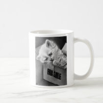Fragile Kitty in a box Mug mugs