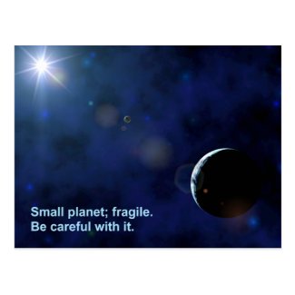 Fragile Planet Post Card