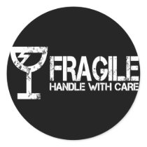 Fragile Round Sticker