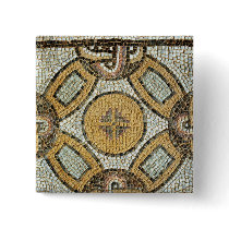 Fragment from the floor of the Roman Baths Button