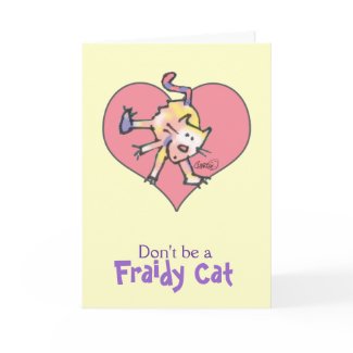 Fraidy Cat Valentine card