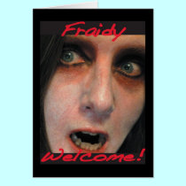 Fraidy Welcome cards