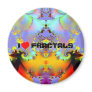 Fraktal009 - I LOVE FRACTALS Refrigerator Magnets
