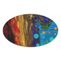 Fram - Abstract Art Oval Sticker