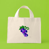 Framed Bunch of Grapes Tote bags