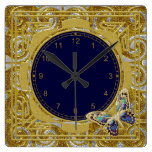 Framed Butterfly Wall Clock