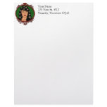 Framed Cameo Lady With Skulls in Her Hair letterhead