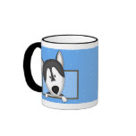 Framed Cartoon Alaskan Malamute Mug