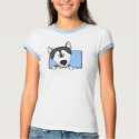 Framed Cartoon Alaskan Malamute T Shirt