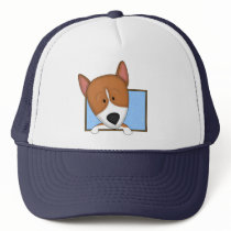 Framed Cartoon Basenji Hat
