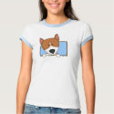 Framed Cartoon Basenji T-Shirt by MenagerieMayhem Framed Cartoon Basenji T-Shirt