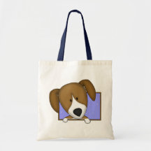 Framed Cartoon Beagle Tote Bag